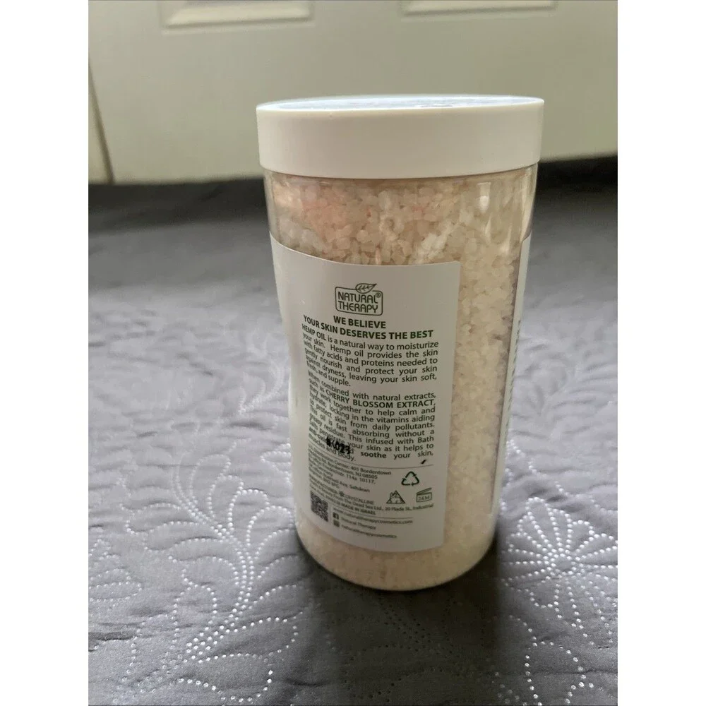 Natural Therapy Pure Hemp + Cherry Blossom Spa Soak Mineral Bath Salts (37oz)